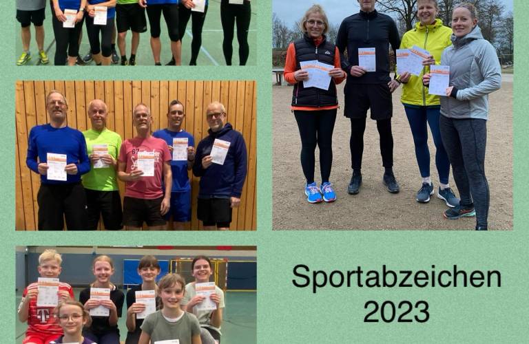 Gruppenweise Verleihung der Sportabzeichen des Jahres 2023